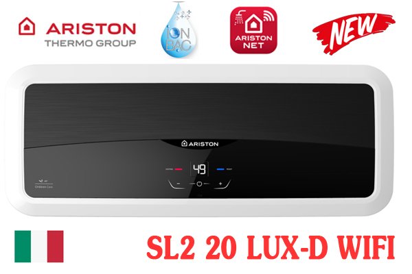 bình nóng lạnh ariston 20l ngang sl2 20 lux-d wifi Bình nóng lạnh Ariston SLim3
